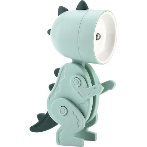 LED-Nachtlicht in Dinosaurierform fürs Kinderzimmer, 1 Stück, hellgrün, ideal für Haustiere. Dekorative Schreibtischlampe. (1/5)