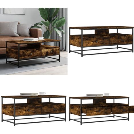 Couchtisch Räuchereiche 100x51x45 cm Holzwerkstoff - Couchtisch - Wohnzimmerstil - Holzmöbel - Holzwerkstoff - Regal - Home & Living (1/5)