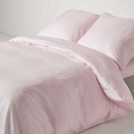 HOMESCAPES Parure de lit Violet 100% coton Egyptien 330 fils 155 x 220 cm