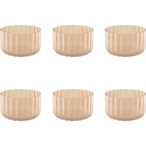 Lot de 6 Coupelles en Verre Doré pour Apéritif et Dessert Coupes de Table 11 x 11 x 6,5 cm - PANGIVO (1/3)