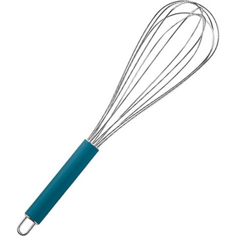 Fouet Ballon - En Acier Inoxydable 430 - Poignée En Silicone Souple - Pour Mélanger Œufs, Pâtes, Crèmes - 1 Pièce (1/5)