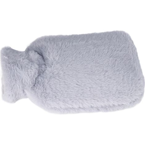 Bouillotte 1000ml avec Poche Double, Revêtement Lavable PVC, Coussin Chaud pour Lit, Couleur Gris Clair, Usage Domicile (1/5)