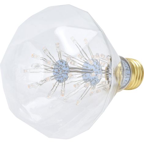 Ampoule LED vintage en verre 3W E27, ampoule ronde décorative et festive antique 85-265V, lumière chaude (1/5)