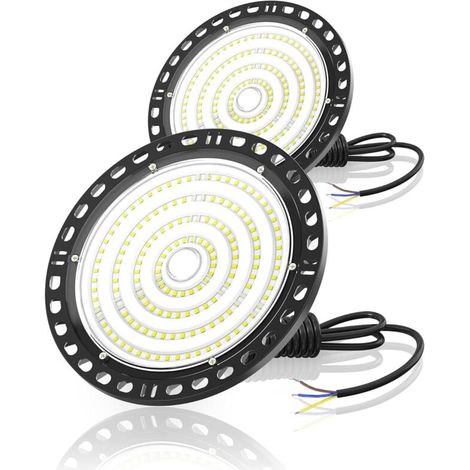 Éclairage d'atelier, projecteur LED industriel, éclairage de garage, lumière blanche froide 6 500 K, plafonnier étanche IP65 pour garage, atelier, entrepôt, usine, salle de sport, sous-sol (1/4)