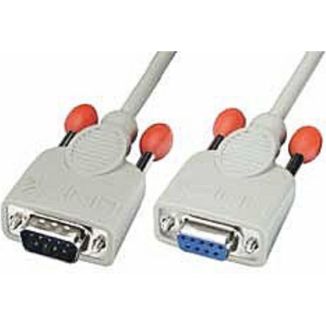 LINDY Seriell Verlängerungskabel [1x D-SUB-Stecker 9pol. - 1x D-SUB-Buchse 9pol.] 20.00 m Grau