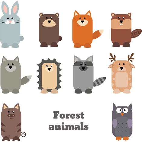 Tableau enfant deco forest animals - 50x50 cm (1/5)