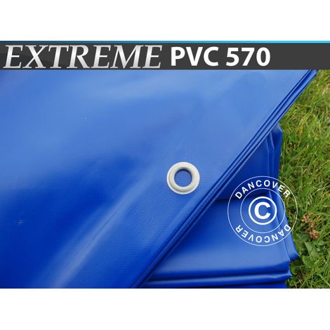 Telo Telone occhiellato 5x6m, PVC 570g/m², Blu (1/5)