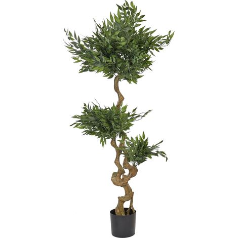 Pianta artificiale in vaso in plastica Ruscus 166 cm Ruscus Tree