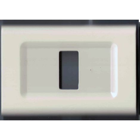 TrAdE Shop Traesio - Placchette Placche In Abs Serie Magic Elite Bticino Compatibili Color Copriprese - Bianco -1 foro -