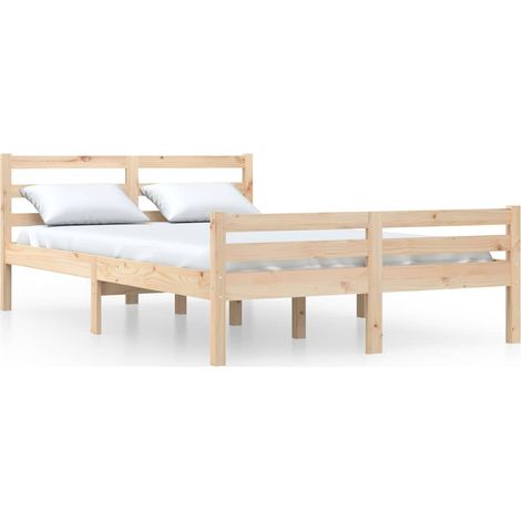 Maison Exclusive - Cadre de lit sans matelas bois massif 140x200 cm