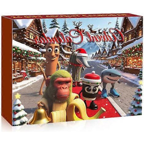 Nouveau Cadeau de l'avent Brainrot italien Tungtungtung Tralalero Tralala compte à rebours de Noël (1/5)