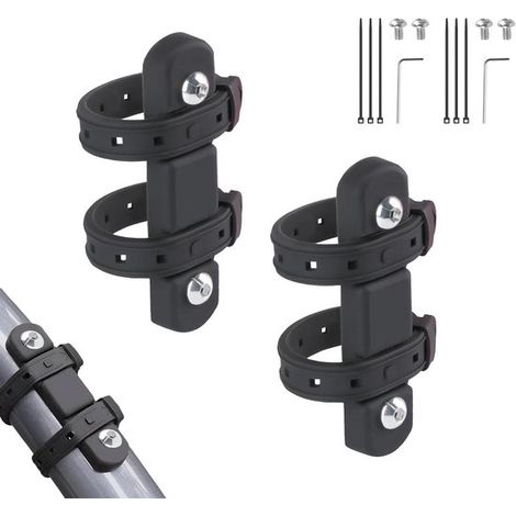 Adaptateur pour porte-bidon de vélo - Sans vis - Porte-gobelet, porte-bouteille - Support de course - Base antidérapante universelle réglable (1/5)