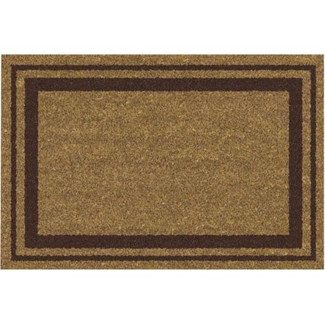 Tappeto di Cocco Naturale 40x60cm spessore 15 mm bordo marrone - Idmat