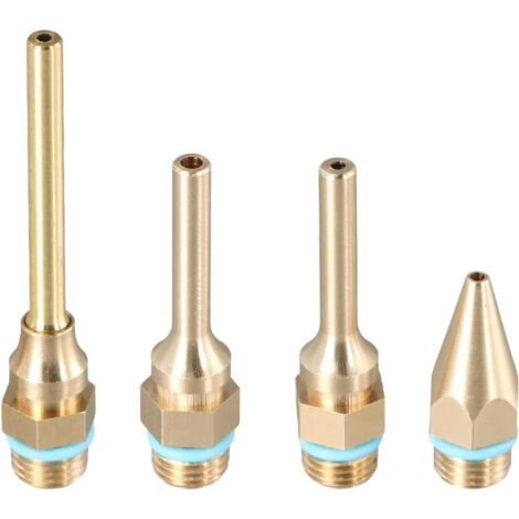 Lot de 4 buses de pistolet à colle chaude - Embouts en cuivre pour bricolage, artisanat et réparation - Buses 2,0 x 32 mm, 2,0 x 50 mm, 3,0 x 50 mm, 2,0 x 70 mm - Pour bricoleurs et professionnels