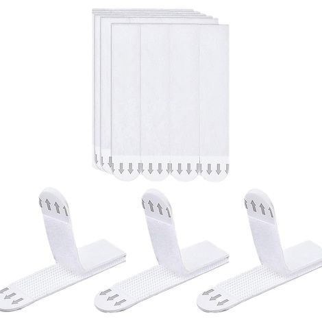 Packung mit 12 Paar extra starken Klebestreifen für Rahmen und Poster, beschädigungsfreie Wandmontage, rückstandsfrei entfernbar, für Zuhause, Büro und Galerie (1/5)