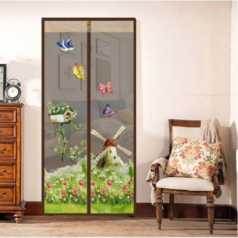 Moustiquaire Magnetique Porte - Maille Haute Densite Eugen - Fixation Magnetique - Pour Porte Arriere - 90 x 210 cm ou 100 x 210 cm (1/5)