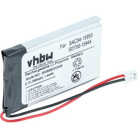 vhbw Replacement Battery compatible with Sportdog Wetlandhunter 1825 Dog Collar Trainer (390mAh, 3.7V, Li-Polymer)