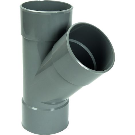 Nicoll – Raccord d'évacuation PVC femelle-femelle 45° Ø100/40 – Embranchement simple pour espaces confinés – Classement feu NF-M1