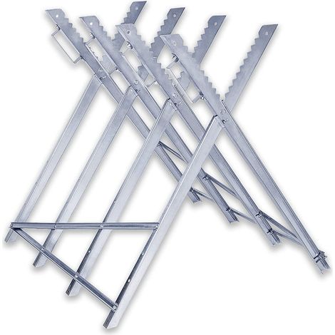 Chevalet de sciage Tronçonneuse à bois en acier 83 x 83 x 79 cm Pliable 100 kg Charge maximale pour la structure de scie HENGMEI (1/5)