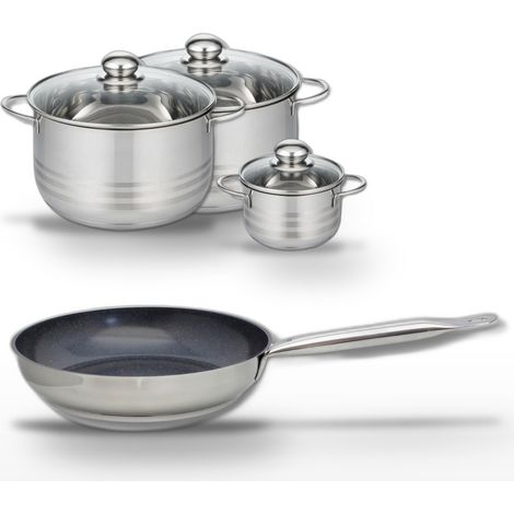Lot Poêle 28cm et 3 Faitouts Elo Profi Therm Platinum (1/5)