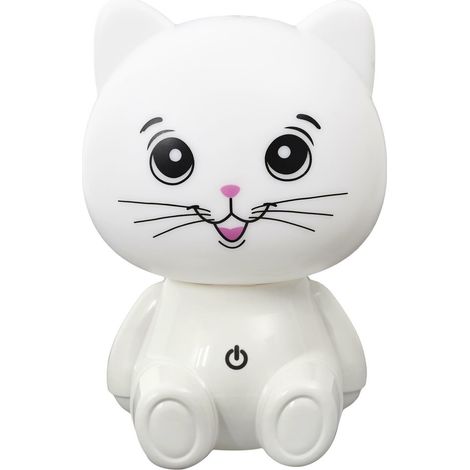 Lampada notturna a LED USB a forma di gatto, bianca. (1/5)