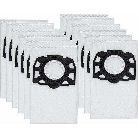 Lot de 12 Sacs Filtre Aspirateur Compatible Karcher WD4 WD5 WD6 MV4 MV5 MV6 Modèles Spécifiés (1/4)