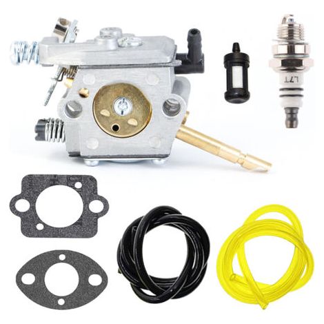 FS66 WT-45 Carburateur pour Stihl FS86 FS48 FS52 FS56 FS62 FS81 FS106 Débroussailleuse Remplace WT-45-1 WT-45A 4126 120 0610, avec Joint Bougie d'allumage (1/5)