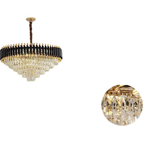 Chandelier, Chaîne Suspendue Réglable, Cristal K9 Dimmable, D 78cm, 7-b (1/2)