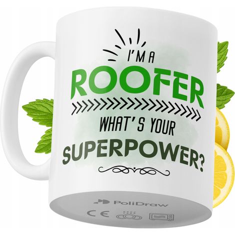 Lustige Kaffeetasse für Dachdecker mit witzigem Textdesign – ideal für Geburtstage, Namenstage, Feiertage und besondere Anlässe. Hochwertige Tasse für Zuhause, Büro und Arbeit. Farbe: Weiß, 330 ml.