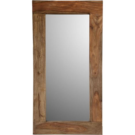 Spiegel Sheesham 115x3x60 grau geölt NATURE GREY 01