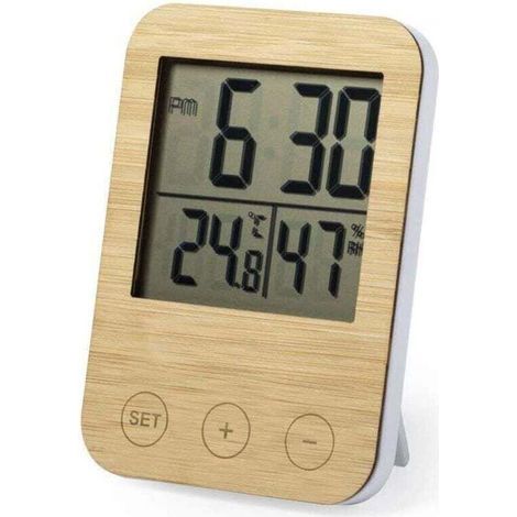 Wetterstation – Thermometer – Hygrometer – Bambusholz – XXW Geschenk (1/5)
