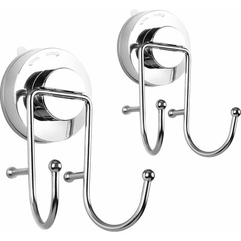 MINKUROW Ganci Per Ventose Ganci Per Asciugamani Sottovuoto In Acciaio Inossidabile, Ganci Multiuso Per Bagno E Cucina Ganci Per Accappatoi Ganci Per Accappatoi Ganci Per Pareti Portasciugamani, Suppo (1/5)
