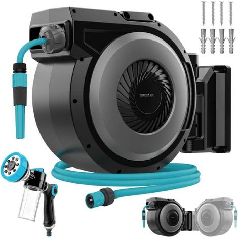 Cecotec Schlauchrolle, 20 m, HydroShell 200 Pro, automatische Aufwicklung mit SlowReturn und Smooth Technology