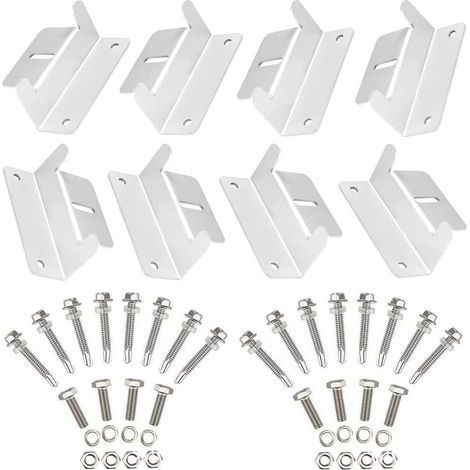 Supports en Z pour le montage de panneaux solaires sur caravanes, voitures, camions, maisons, toits isolés (8 unités).