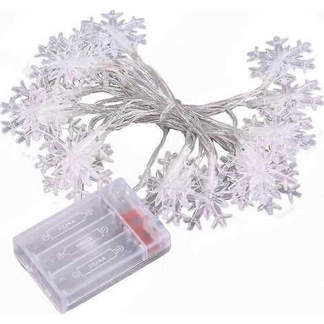 Décorations saisonnières et de fête 6m 40led guirlandes lumineuses flocon de neige Noël décorations déco pays des merveilles hivernal (1/2)
