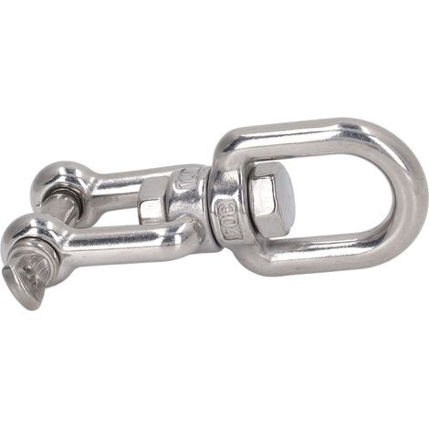 Manille à double mâchoire professionnelle robuste en acier inoxydable 304, dispositif de serrage pour corde d'escalade et balançoire, 10 mm / 0,39 po (1/5)