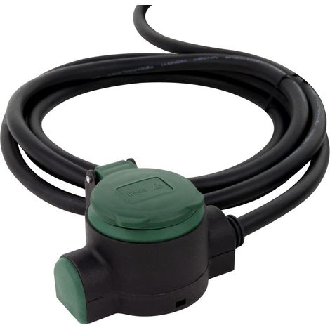 REV Verlängerungskabel Supraflex 10 m H07RN-F 3G1,5 mm², schwarz grün Verlängerungskabel