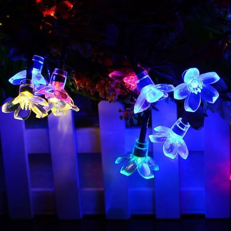 Guirlande LED Solaire Multicolore 7m 50 LED Impermeabile con Pile e 2 Modi per Giardino Terrazza Festa Decorazione Esterna (1/3)