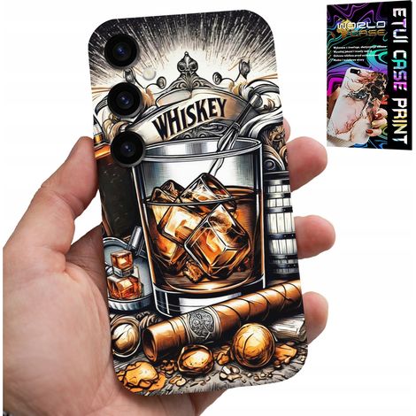 Custodia per Samsung Galaxy M55 5G - motivi di sigari e whisky per uomo, retro (1/5)