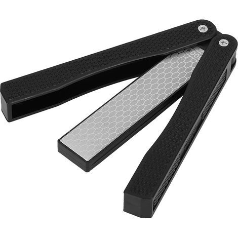 Affilacoltelli, pietra per affilare diamantata, affilacoltelli a doppia faccia, tascabile pieghevole, grana 400/600, per cucinare in campeggio all'aperto (1/5)