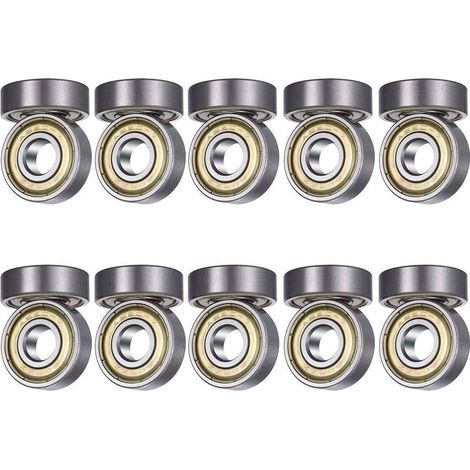 608ZZ Roulements à Billes, 20 pièces Speed Bearings Roulements à billes de qualité pour Roller, Skateboard, Longboard, Waveboard, ABEC 7, 608 ZZ Métal Double Blindage Miniature Deep Groove, 8 x22x 7mm (1/5)