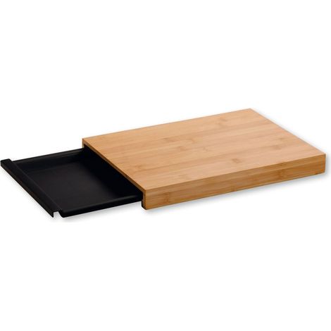 Schneidebrett mit Auffangschale, Bambus, 34 x 24 cm, Kesper