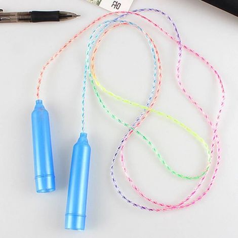 Corde à sauter pour enfants - Blanc - Fitness - Longueur réglable - Poignée antidérapante (1/3)