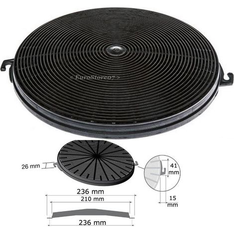 FILTRO AI CARBONI ATTIVI CAPPA Ø 236 H 26 mm BEST CANDY - WHIRLPOOL FK 211 F 58 (1/2)