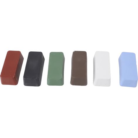Lot de 6 barres de polissage pour métaux, pâte à polir multifonctionnelle à base de cire solide pour acier inoxydable, aluminium et cuivre. (1/5)