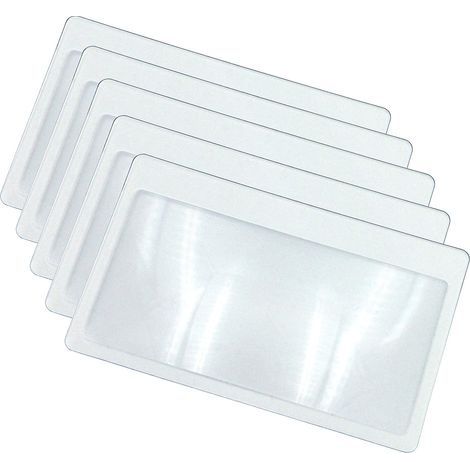 Loupes de Poche au Format Carte de crédit - Petite loupe pour Carte avec grossissement 3X, Ultra Fine, Flexible et incassable, Transrente, 5 (1/5)