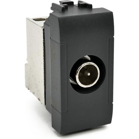 Presa tv passante compatibile con vimar plana connettore maschio prese da incasso per moduli nero