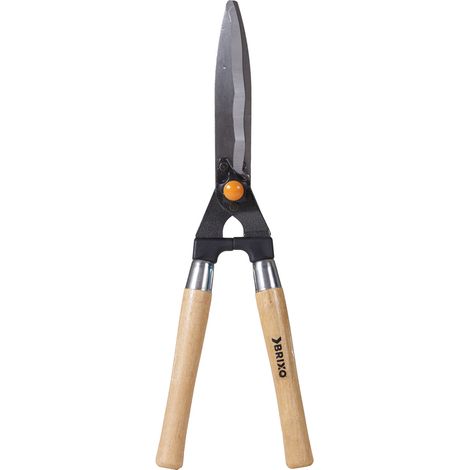 Forbici tagliasiepi con lama ondulata in acciaio da 20 cm e manico in legno - Brixo Basic line regolabile (1/4)