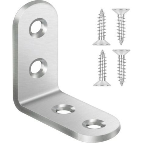 20Pcs Équerre de Fixation Inox 40x40x16mm, Équerre Angle 90 Degrés en Acier, Équerre étagère, Équerre de Coin, pour la Fixation et la Réparation de Meubles, Renforcer les Joints (1/5)