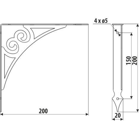Support MP15, noir structuré, LOT DE 2 (1/3)